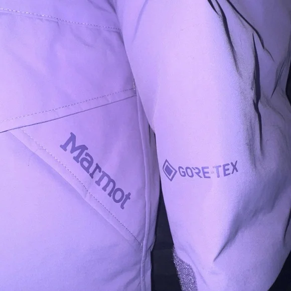 Marmot Purple Jacket with Yellow Accents - Picture 4 of 5